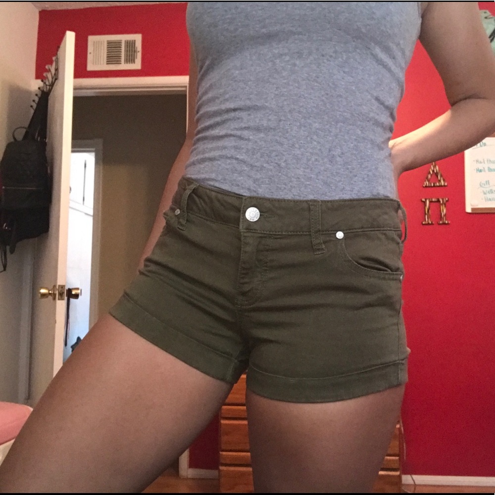 Celebrity Pink Camo Green Shorts